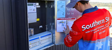 Solar panel installation on a Queensland home